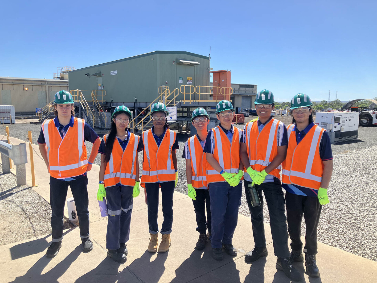 Group photo from site tour